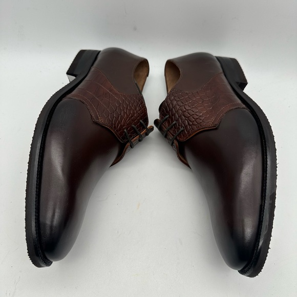 DAPPER SHOES CO. Handcrafted Genuine Leather Men's Wingtip Brogue Oxfords Sz 9 - Picture 6 of 9